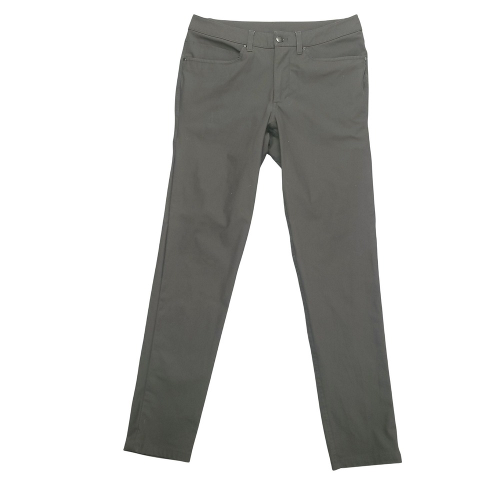 Lululemon ABC Slim Pants Mens 30x31 Black Chino Stretch Tech Casual‎ 5 Pocket